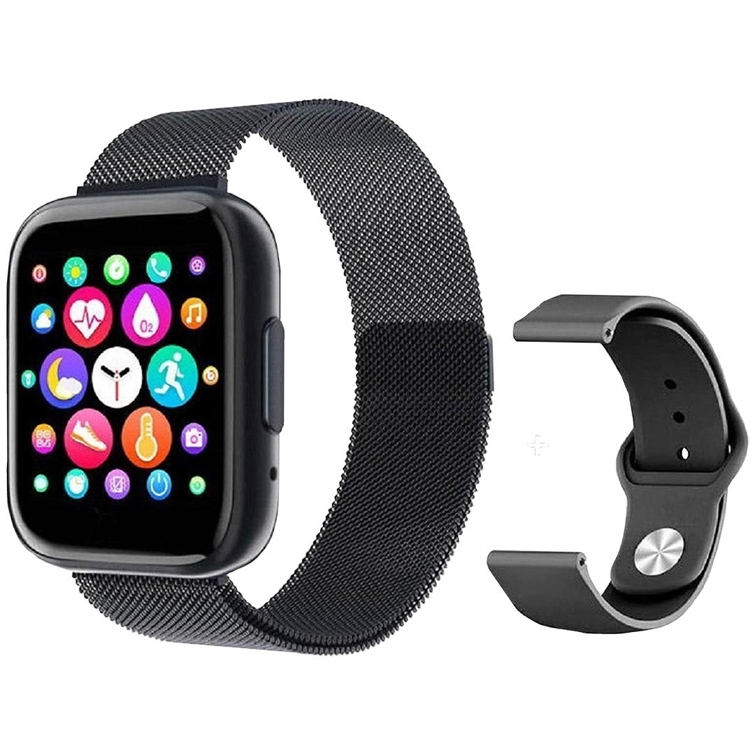 Smartwatch με παλμογράφο και Δώρο ανταλλακτικό λουράκι μαύρο